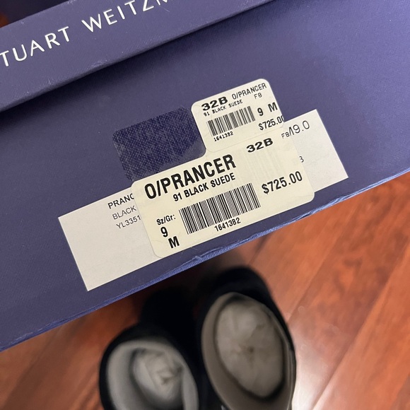 BNIB Stuart Weitzman Prancer Black Suede Boots - Picture 6 of 6